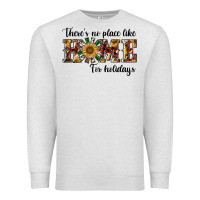 Oatmeal Heather there's no place like home for holidays Premium Sweatshirt - RanaPortraitStore