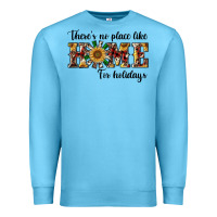 Ocean Blue there's no place like home for holidays Premium Sweatshirt - RanaPortraitStore