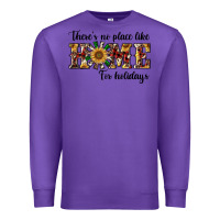 Purple there's no place like home for holidays Premium Sweatshirt - RanaPortraitStore