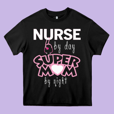 Nurse By Day Super Mom By Night Heavy Core Tee Designed By Artisfamous