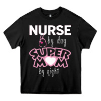 Black nurse by day super mom by night Heavy Core Tee - artisFamous