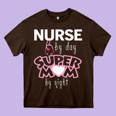 Nurse By Day Super Mom By Night Heavy Core Tee Designed By Artisfamous