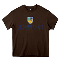 Chocolate Brown Chamberlain College Heavy Core Tee - artisFamous