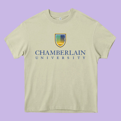 Chamberlain College Heavy Core Tee Designed By Artisfamous