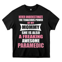 Black never underestimate mommy paramedic Heavy Core Tee - artisFamous