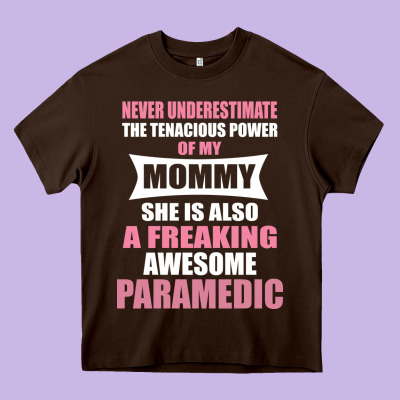 Never Underestimate Mommy Paramedic Heavy Core Tee Designed By Artisfamous