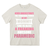 Cream never underestimate mommy paramedic Heavy Core Tee - artisFamous