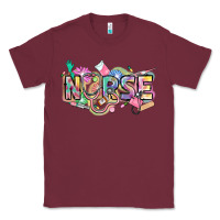 Burgundy Nurse Classic Tee - FaDigitalArtStudio