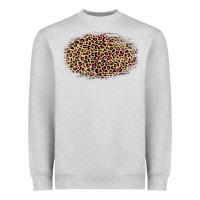 Heather Grey Leopard Pattern Heavyweight Sweatshirt - RanaPortraitStore