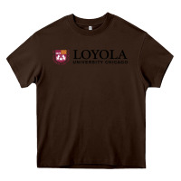 Chocolate Brown Loyola College Chicago Heavy Core Tee - artisFamous