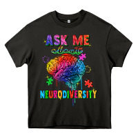 Asphalt Ask me about neurodiversity Heavy Core Tee - FaDigitalArtStudio