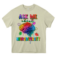 Mossy Ask me about neurodiversity Heavy Core Tee - FaDigitalArtStudio
