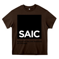 Chocolate Brown School of The Art Institute of Chicago College Heavy Core Tee - artisFamous