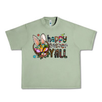 Oil Green happy easter y all Urban Heavy Tee - CowhideDigitalArt