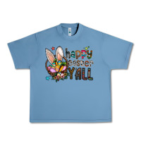 Pebble Blue happy easter y all Urban Heavy Tee - CowhideDigitalArt