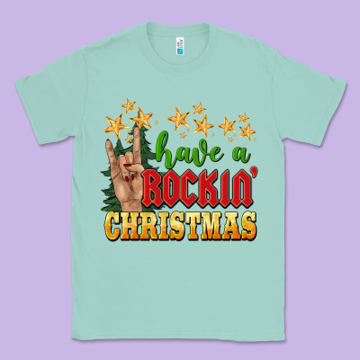 Have A Rockin Christmas Classic Tee Designed By Barkaloodesign
