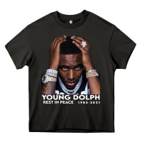 Asphalt Rest in Peace Young Dolph Heavy Core Tee - artisFamous