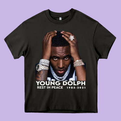 Rest In Peace Young Dolph Heavy Core Tee Designed By Artisfamous