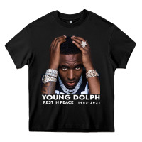 Black Rest in Peace Young Dolph Heavy Core Tee - artisFamous