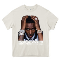 Cream Rest in Peace Young Dolph Heavy Core Tee - artisFamous
