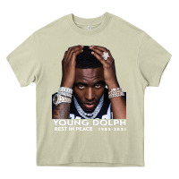 Mossy Rest in Peace Young Dolph Heavy Core Tee - artisFamous