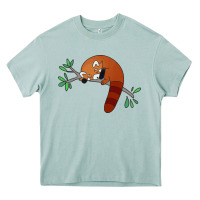 Arona red panda sleeping Heavy Core Tee - artisFamous