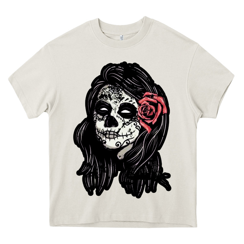 Sugar Skull Lady Heavy Core Tee by artisFamous | Teevron