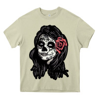 Mossy sugar skull lady Heavy Core Tee - artisFamous