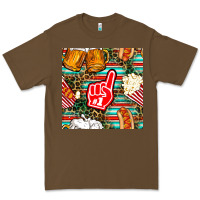 Cacao american football snacks with serape and leopard Premium Tee - BundleAndBundleShop