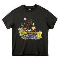 Asphalt calvin and hobbes bill watterson Heavy Core Tee - artisFamous