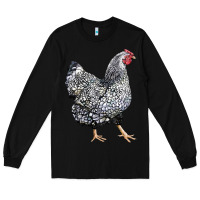 Black wyandotte chicken Long Sleeve Tee - LillyAllenDesigns