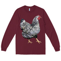 Burgundy wyandotte chicken Long Sleeve Tee - LillyAllenDesigns