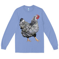 Colony Blue wyandotte chicken Long Sleeve Tee - LillyAllenDesigns