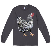 Smoke wyandotte chicken Long Sleeve Tee - LillyAllenDesigns