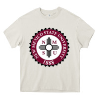 Cream nmsu seal Heavy Core Tee - artisFamous