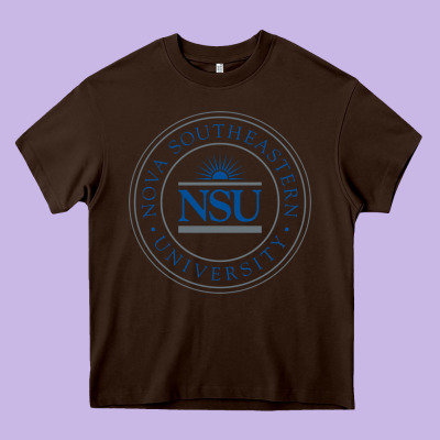 Nova University Heavy Core Tee Designed By Artisfamous