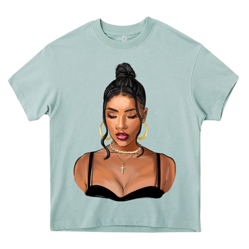 Black Woman Heavy Core Tee by FaDigitalArtStudio | Teevron