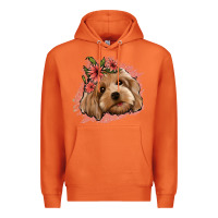 Carrot cockapoo floral pink glitter Premium Hoodie - Jasminsmagicworld