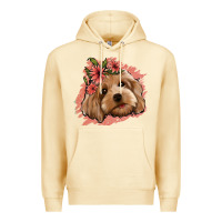 Pina Colada cockapoo floral pink glitter Premium Hoodie - Jasminsmagicworld