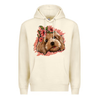 Sandshell cockapoo floral pink glitter Premium Hoodie - Jasminsmagicworld