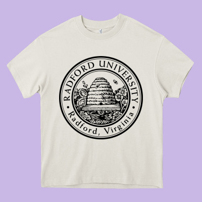 Radford University Heavy Core Tee Designed By Artisfamous