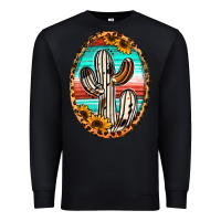 Black Western Cactus Premium Sweatshirt - Jasminsmagicworld