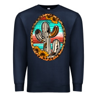 Navy Western Cactus Premium Sweatshirt - Jasminsmagicworld