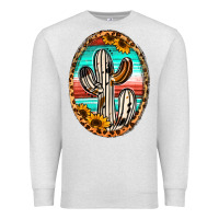 Oatmeal Heather Western Cactus Premium Sweatshirt - Jasminsmagicworld