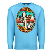 Ocean Blue Western Cactus Premium Sweatshirt - Jasminsmagicworld