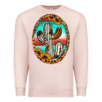 Pale Pink Western Cactus Premium Sweatshirt - Jasminsmagicworld