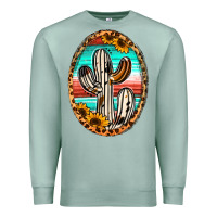 Seafoam Western Cactus Premium Sweatshirt - Jasminsmagicworld