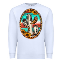 White Western Cactus Premium Sweatshirt - Jasminsmagicworld