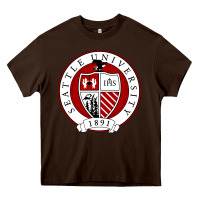 Chocolate Brown seattle university Heavy Core Tee - artisFamous