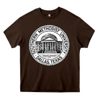 Chocolate Brown southern methodist university Heavy Core Tee - artisFamous